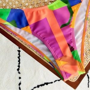 SHEIN. Size M. Colorful Geo Print Bikini Bottom. Never worn.